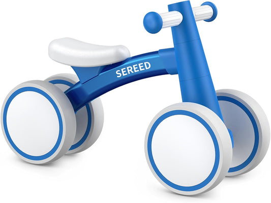 SEREED Baby Balance Bike for 1 Year Old Boys Girls 12-24 Month Toddler Balance Bike, 4 Wheels Toddler First Bike, First Birthday Gifts