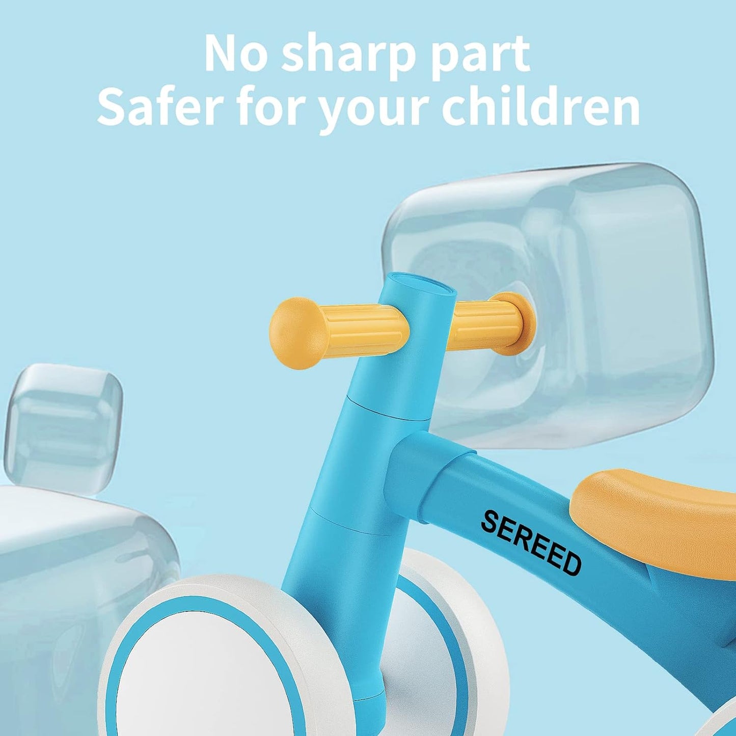 SEREED Baby Balance Bike for 1 Year Old Boys Girls 12-24 Month Toddler Balance Bike, 4 Wheels Toddler First Bike, First Birthday Gifts